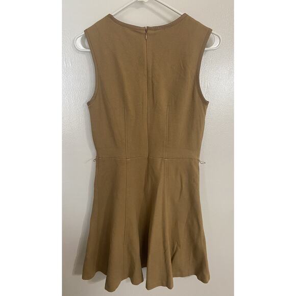 Zara Womans Dress Size Small Camel Fit Flare Sleeveless‎ Tan Dress (f) - Picture 2 of 6